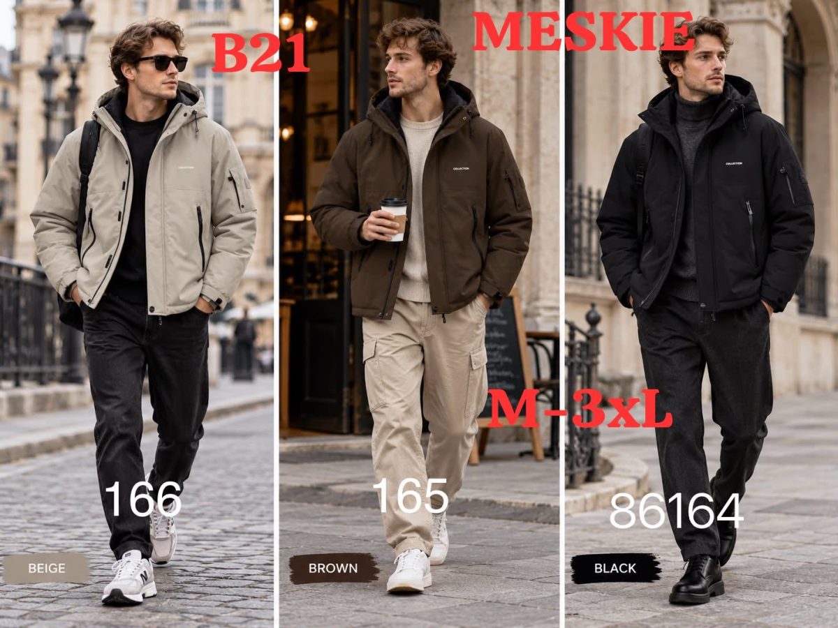 Kurtki MĘSKA _size m-3xl_paczka 5szt_1kolor 8989284