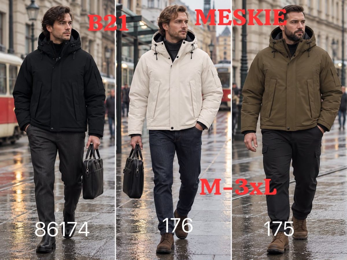 Kurtki MĘSKA _size m-3xl_paczka 5szt_1kolor 8989286