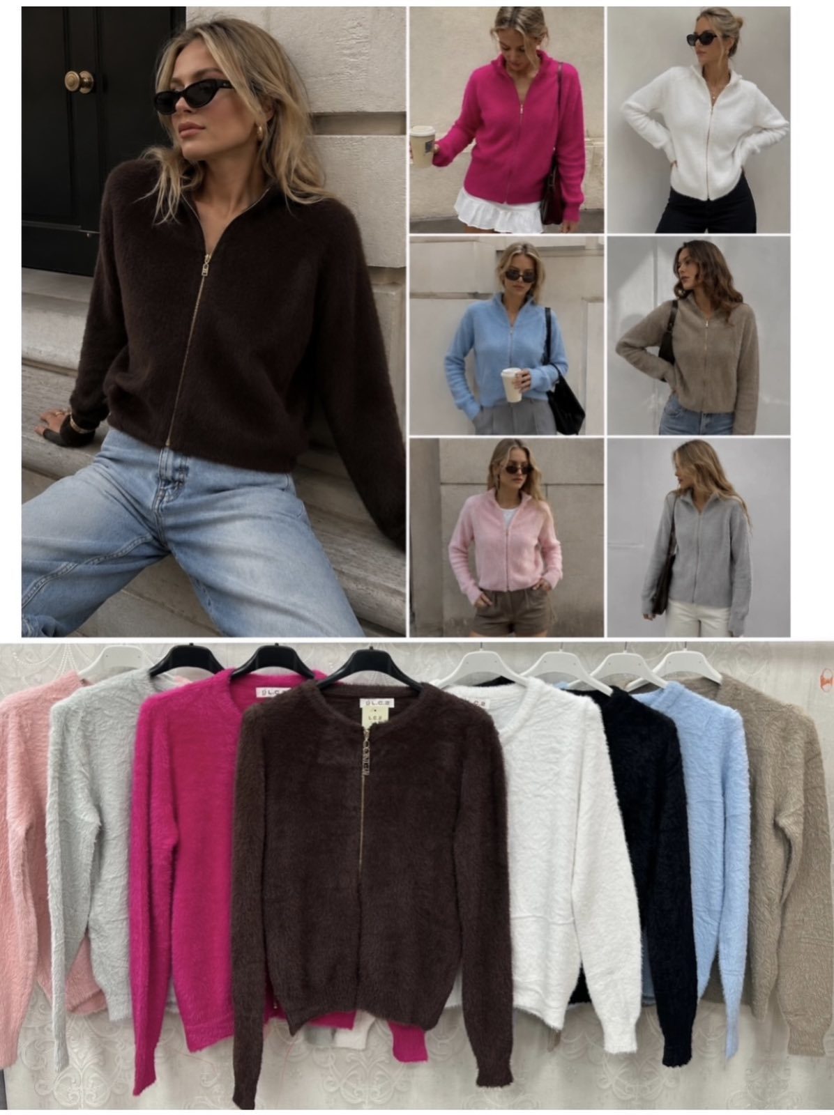 Swetry Damskie wloskie _size uni_ paczka 12szt_ mix kolor 8989325