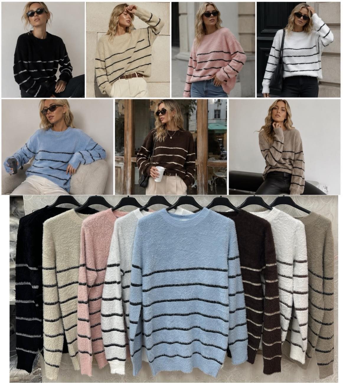 Swetry Damskie wloskie _size uni_ paczka 12szt_ mix kolor 8989335