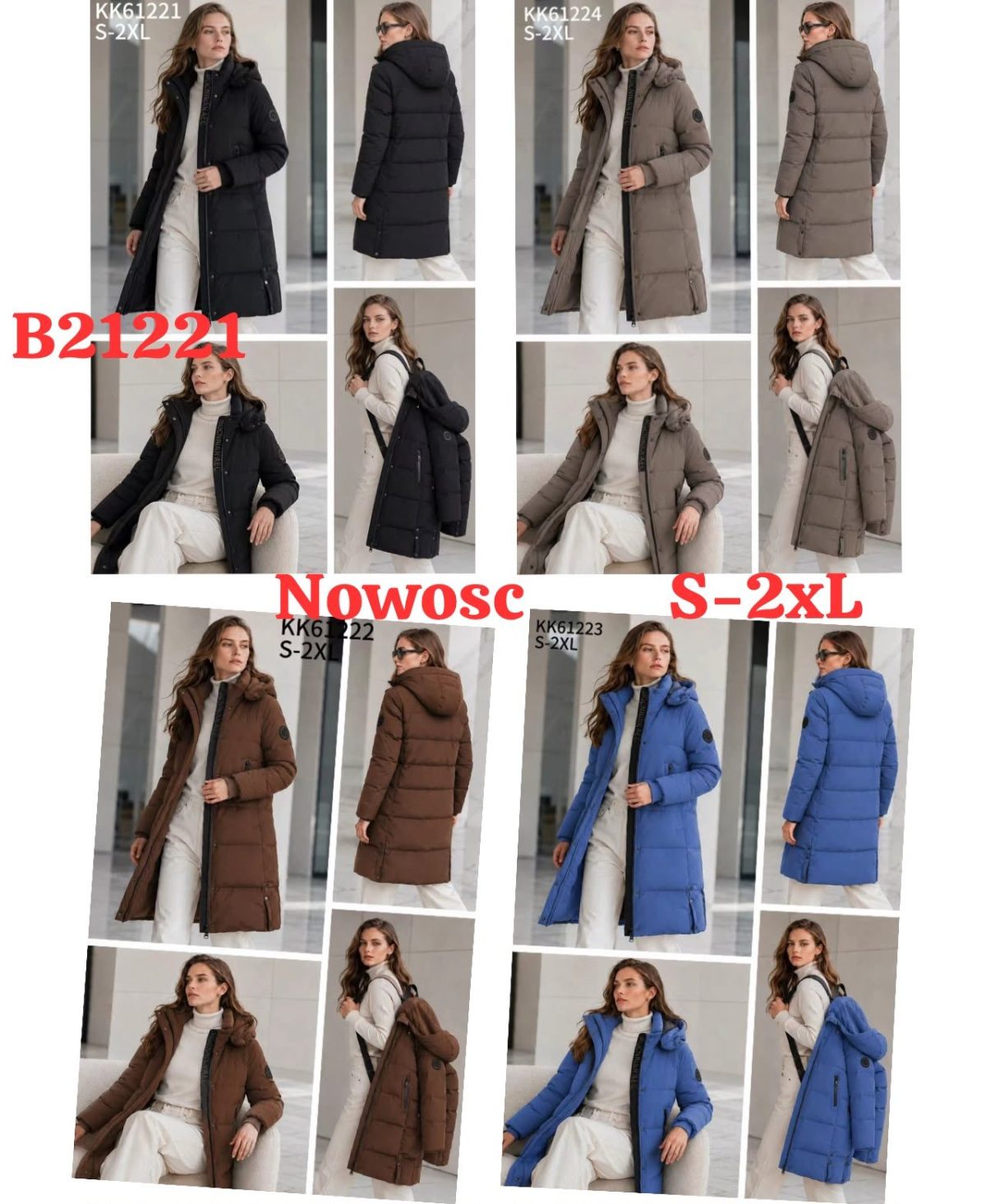 Kurtki Damskie _size s-2xl_paczka 5szt_1kolor 8989231