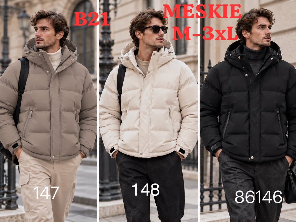 Kurtki MĘSKA _size m-3xl_paczka 5szt_1kolor 8989274