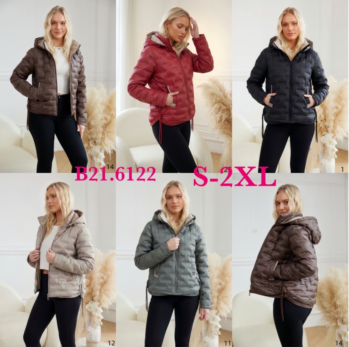 Kurtki Damskie _size s-2xl_paczka 5szt_1kolor 8989388