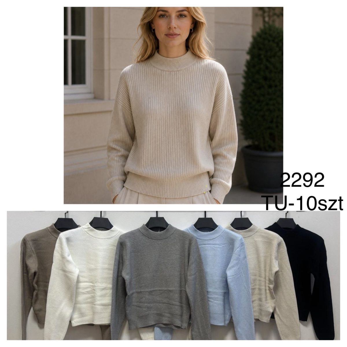 Swetry Damskie _size uni_paczka 10szt_mix kolor 9259777