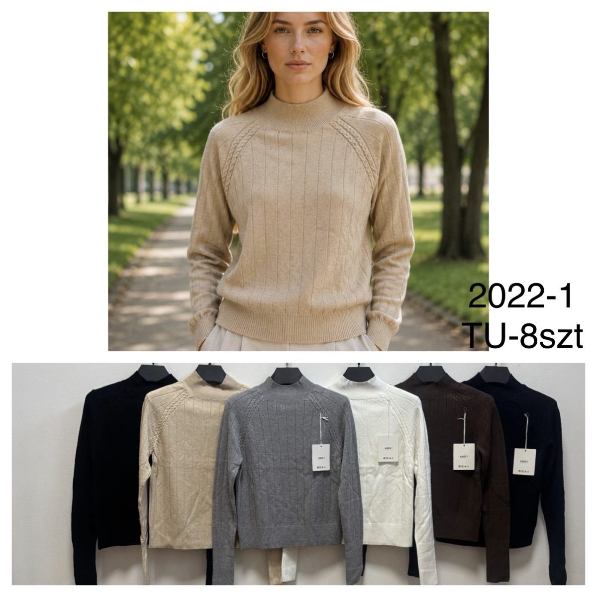 Swetry Damskie _size uni_paczka 8szt_mix kolor 9259779