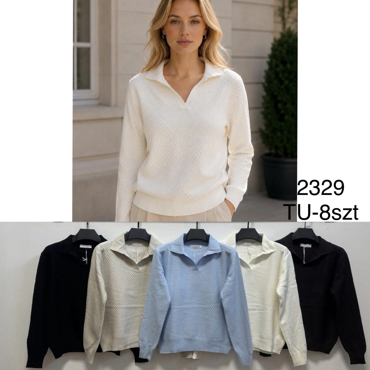 Swetry Damskie _size uni_paczka 8szt_mix kolor 9259780