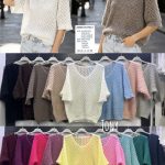 Swetry Damskie wloskie _size uni_ paczka 6szt_ mix kolor 9259808
