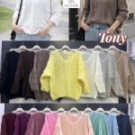 Swetry Damskie wloskie _size uni_ paczka 6szt_ mix kolor 9259809
