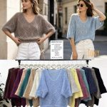 Swetry Damskie wloskie _size uni_ paczka 6szt_ mix kolor 9259814