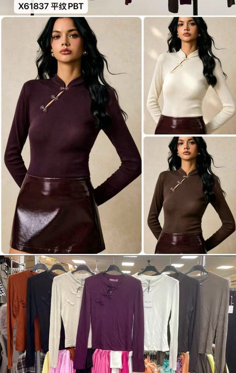Bluzki Damskie wloskie _size uni_ paczka 6szt_ mix kolor 9259725