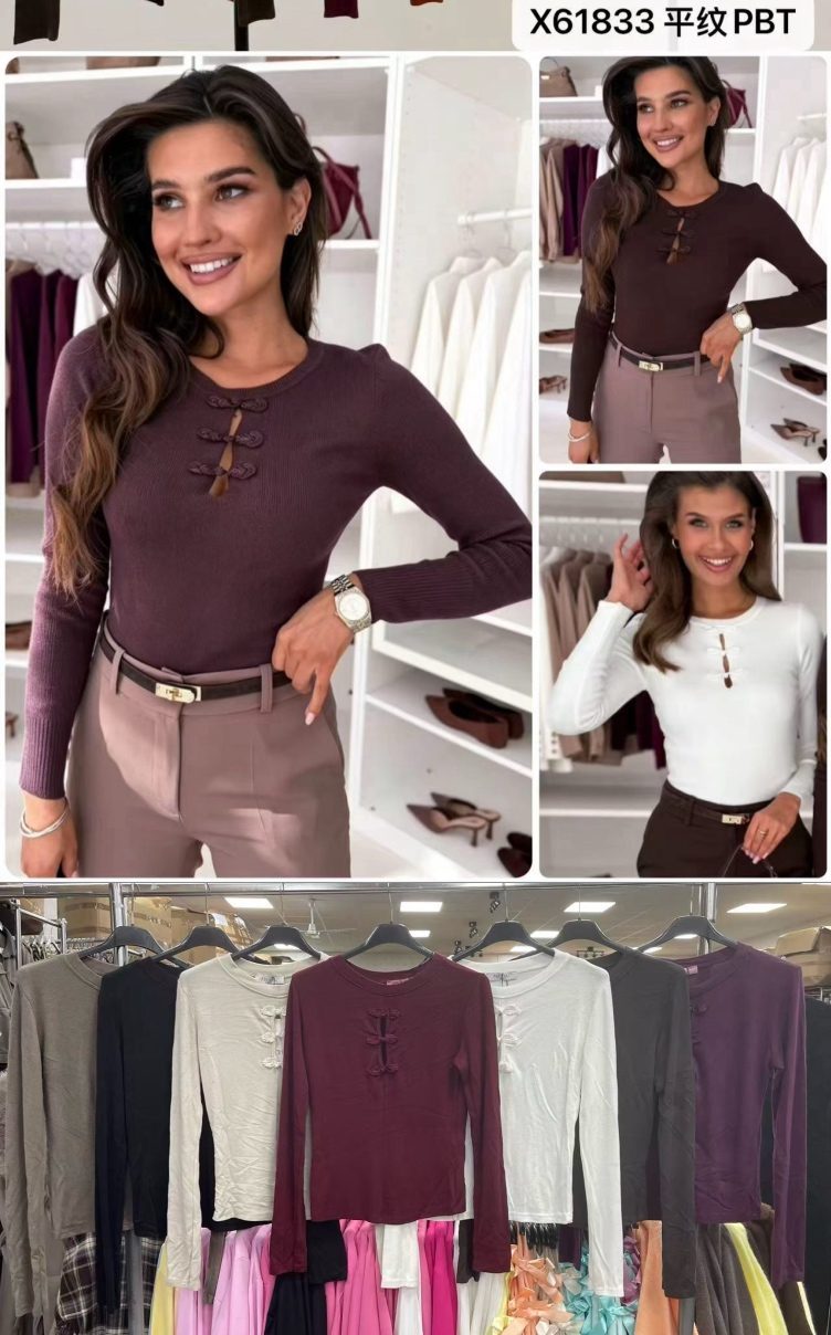 Bluzki Damskie wloskie _size uni_ paczka 6szt_ mix kolor 9259726