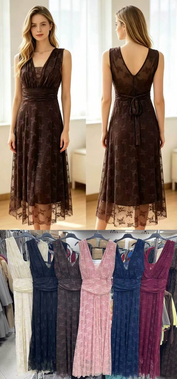 Sukienki Damskie wloskie _size uni_ paczka 6szt_ mix kolor 9259732