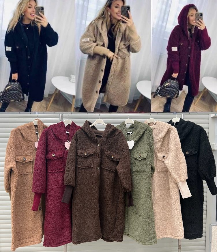 Płaszcz Damskie wloskie _size uni_ paczka 6szt_ mix kolor 9259741