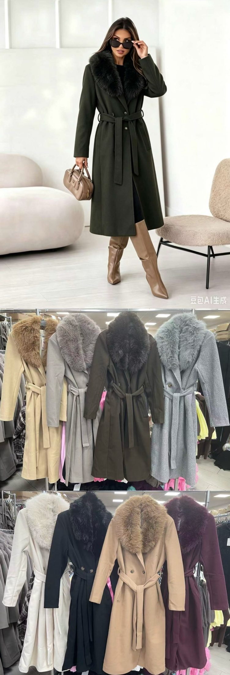 Płaszcz Damskie wloskie _size uni_ paczka 6szt_ mix kolor 9259742