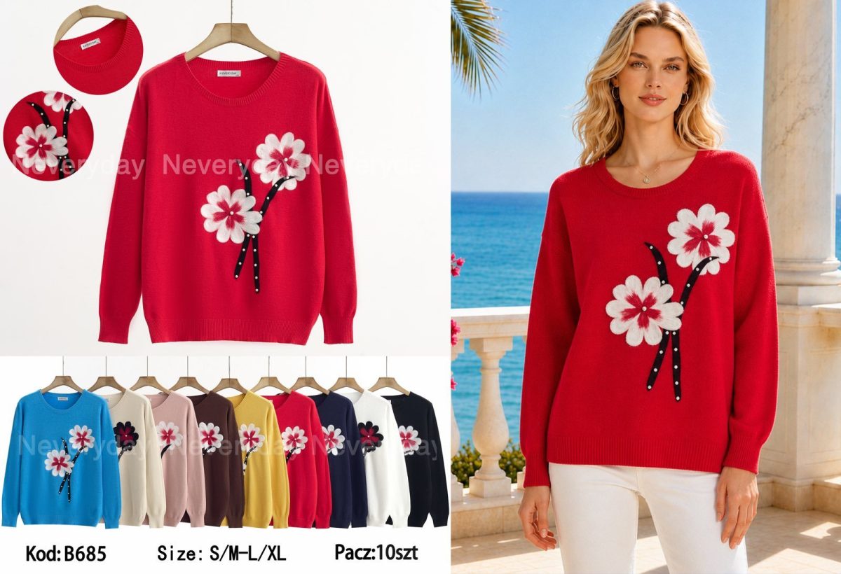 Swetry Damskie _size uni_paczka 10szt_mix kolor 6465051