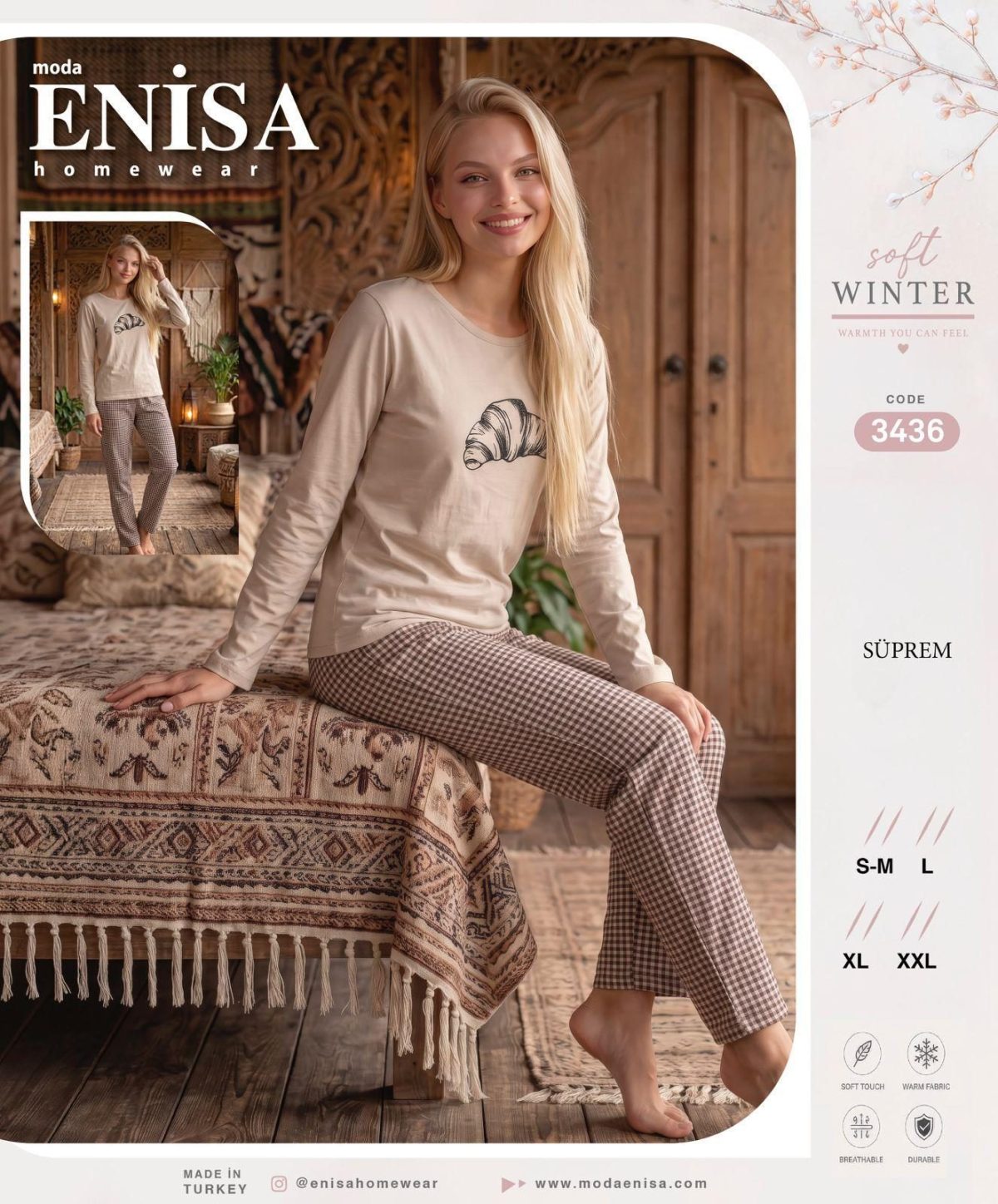 Piżamy DAMSKA TURECKA _size s-2xl_paczka 12 szt_1kolor 6465059