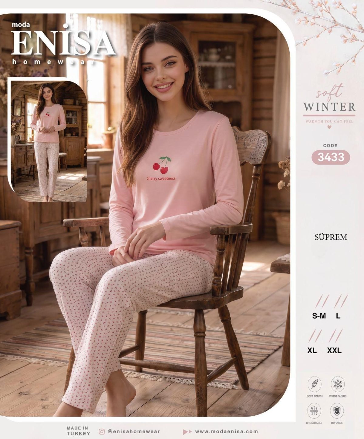 Piżamy DAMSKA TURECKA _size s-2xl_paczka 12 szt_1kolor 6465060