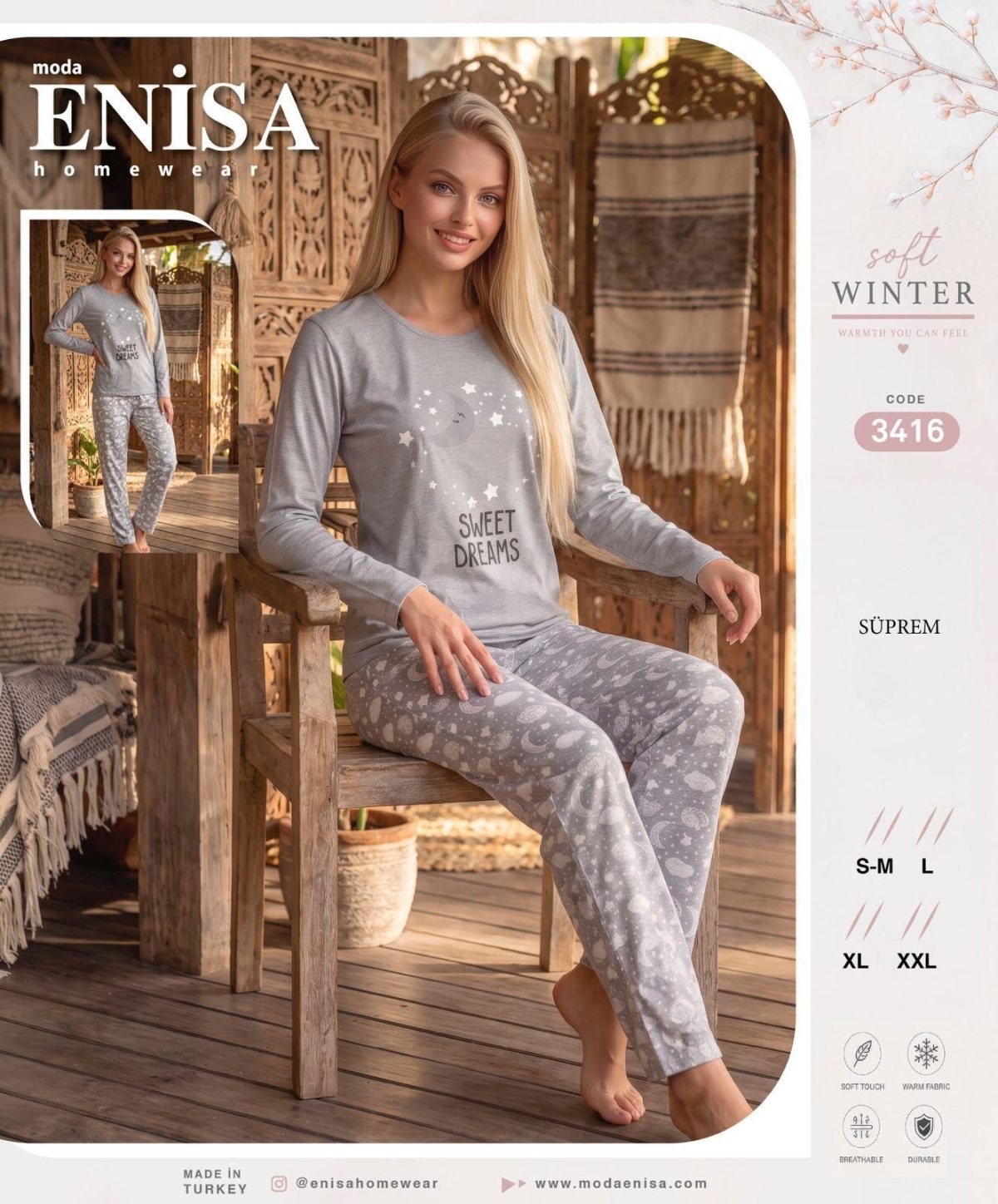 Piżamy DAMSKA TURECKA _size s-2xl_paczka 12 szt_1kolor 6465061