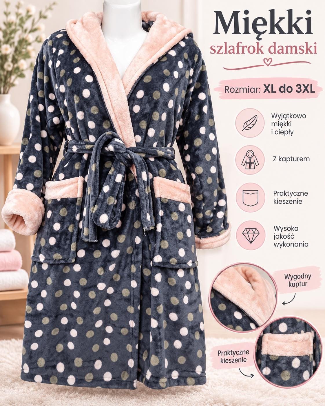 Szlafrok DAMSKA TURECKA _size xl-3xl_paczka 6 szt_1kolor 6465064