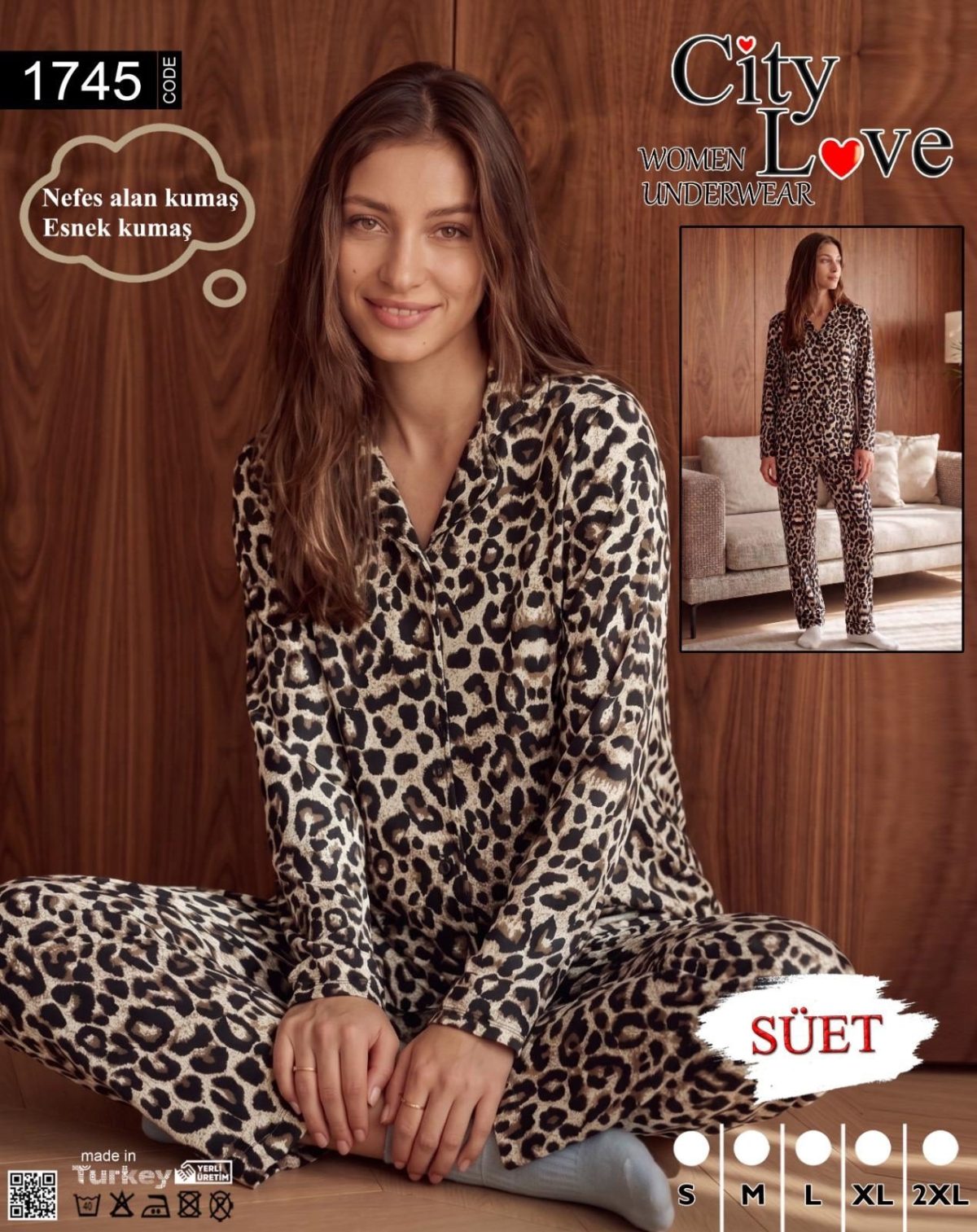 Piżamy DAMSKA TURECKA _size s-2xl_paczka 10 szt_1kolor 6465076