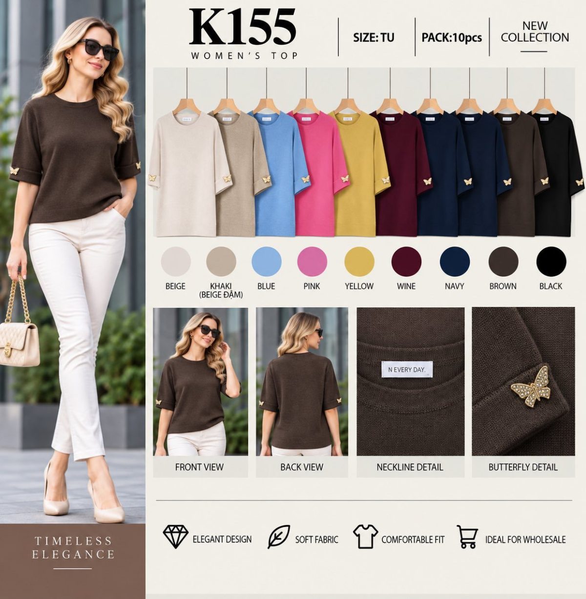 Swetry Damskie _size uni_paczka 10szt_mix kolor 6465080