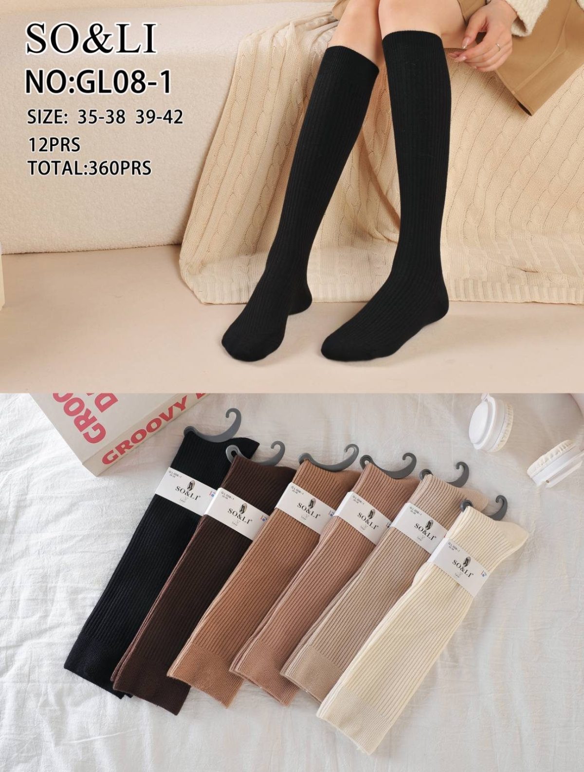 Skarpety DAMSKA.SIZE: 35-42_( 12PAR/PACZKA) KOLOR JAK NA ZDZIĘCIU 6465095