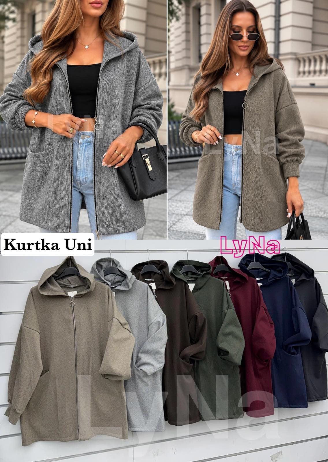 Kurtki Damskie wloskie _size uni_ paczka 6szt_ mix kolor 2325266