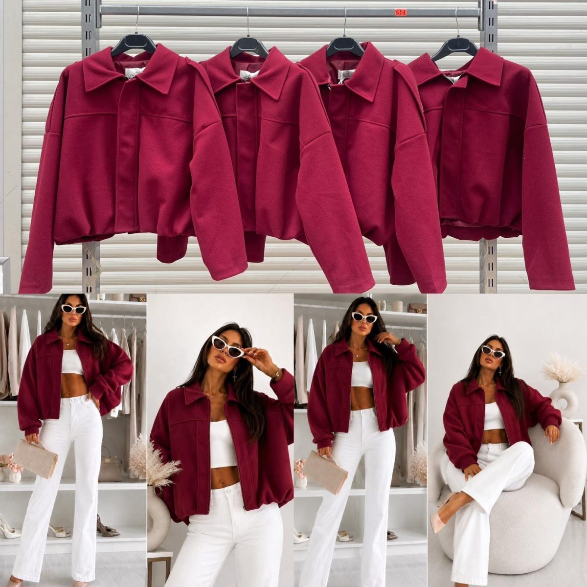 Bluzy Damskie wloskie _size uni_ paczka 6szt_ mix kolor 4350707