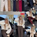 Spodnie Damskie wloskie _size uni_ paczka 6szt_ mix kolor 4350719