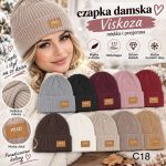 Czapki Damskie _ paczka 12parę _mix kolor 3089917