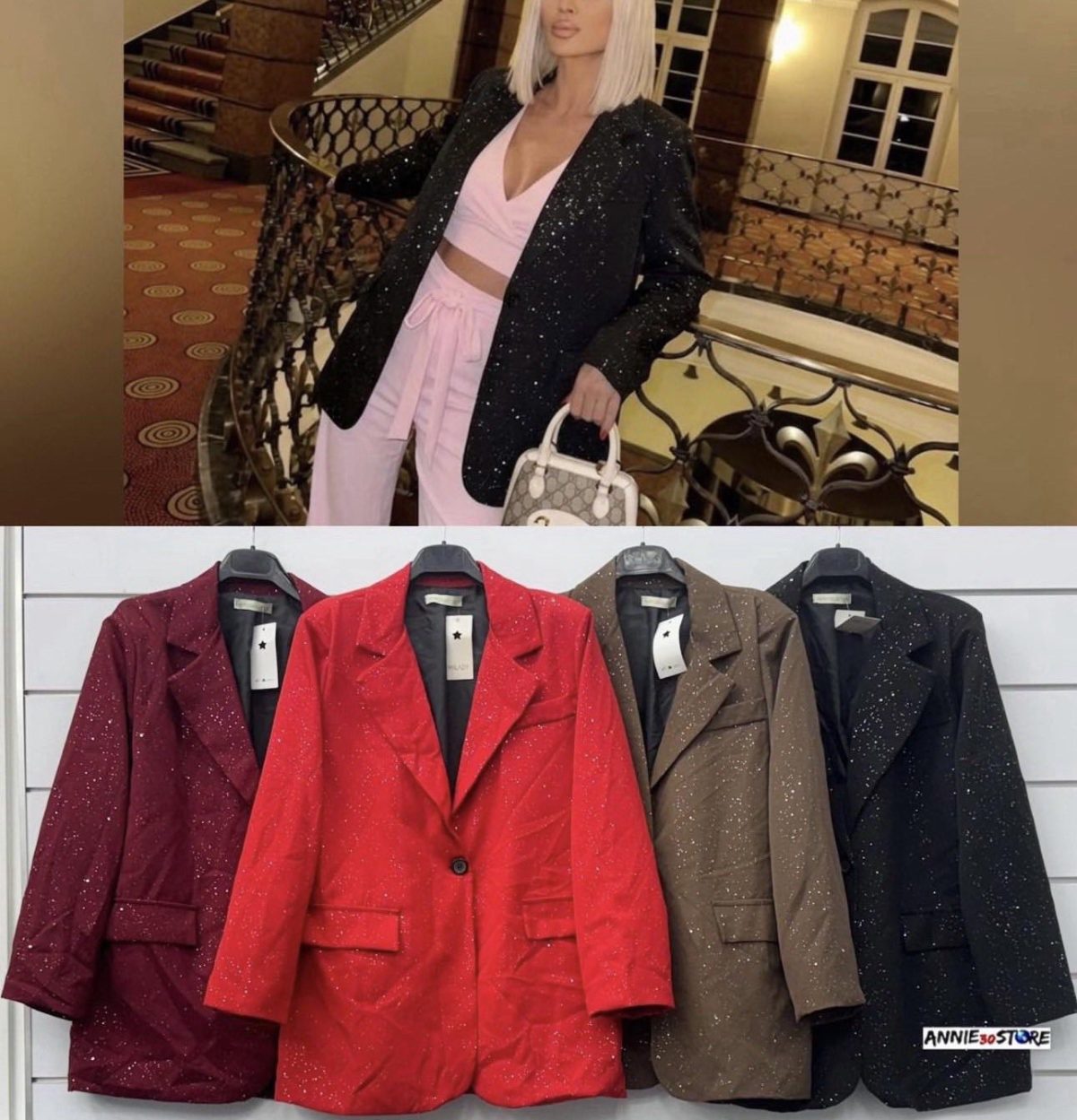 Marynarki Damskie wloskie _size uni_ paczka 6szt_ mix kolor 3089967