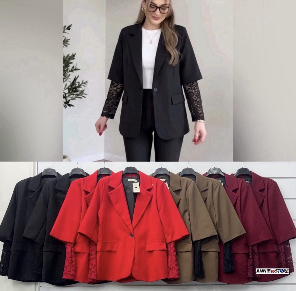 Marynarki Damskie wloskie _size uni_ paczka 6szt_ mix kolor 3089970