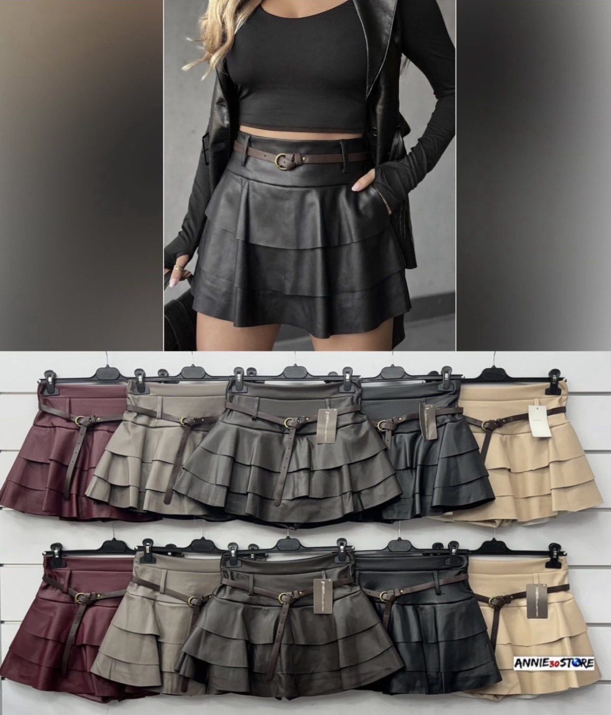Spódnica krótka Damskie wloskie _size uni_ paczka 6szt_ mix kolor 1173808