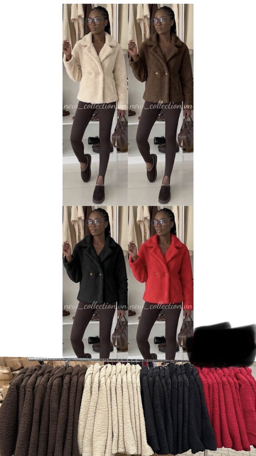 Futro Damskie wloskie _size uni_ paczka 6szt_ mix kolor 1173816