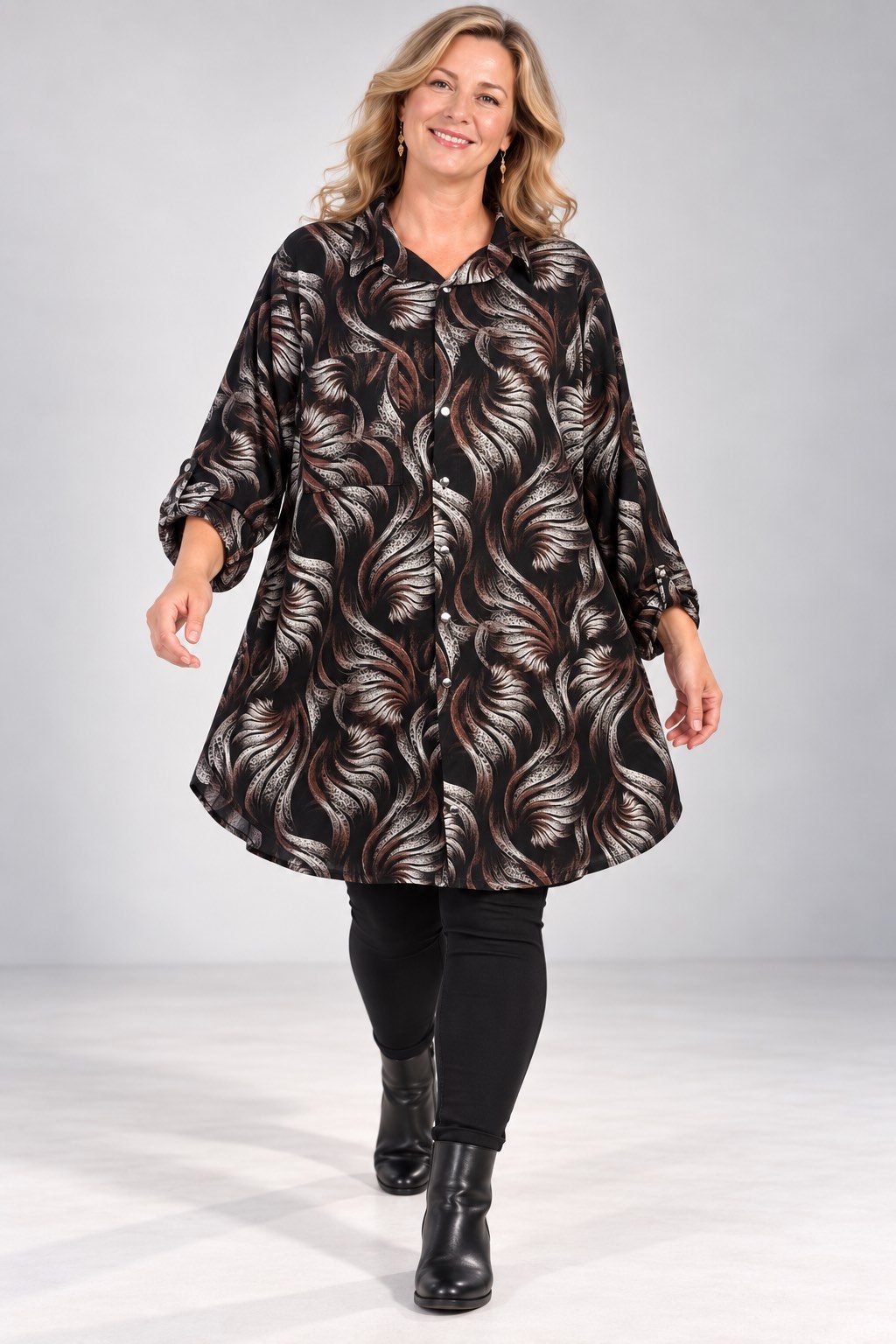 Tuniki Damskie Polskie_ size standard_ paczka 4szt 1 kolor 1173979