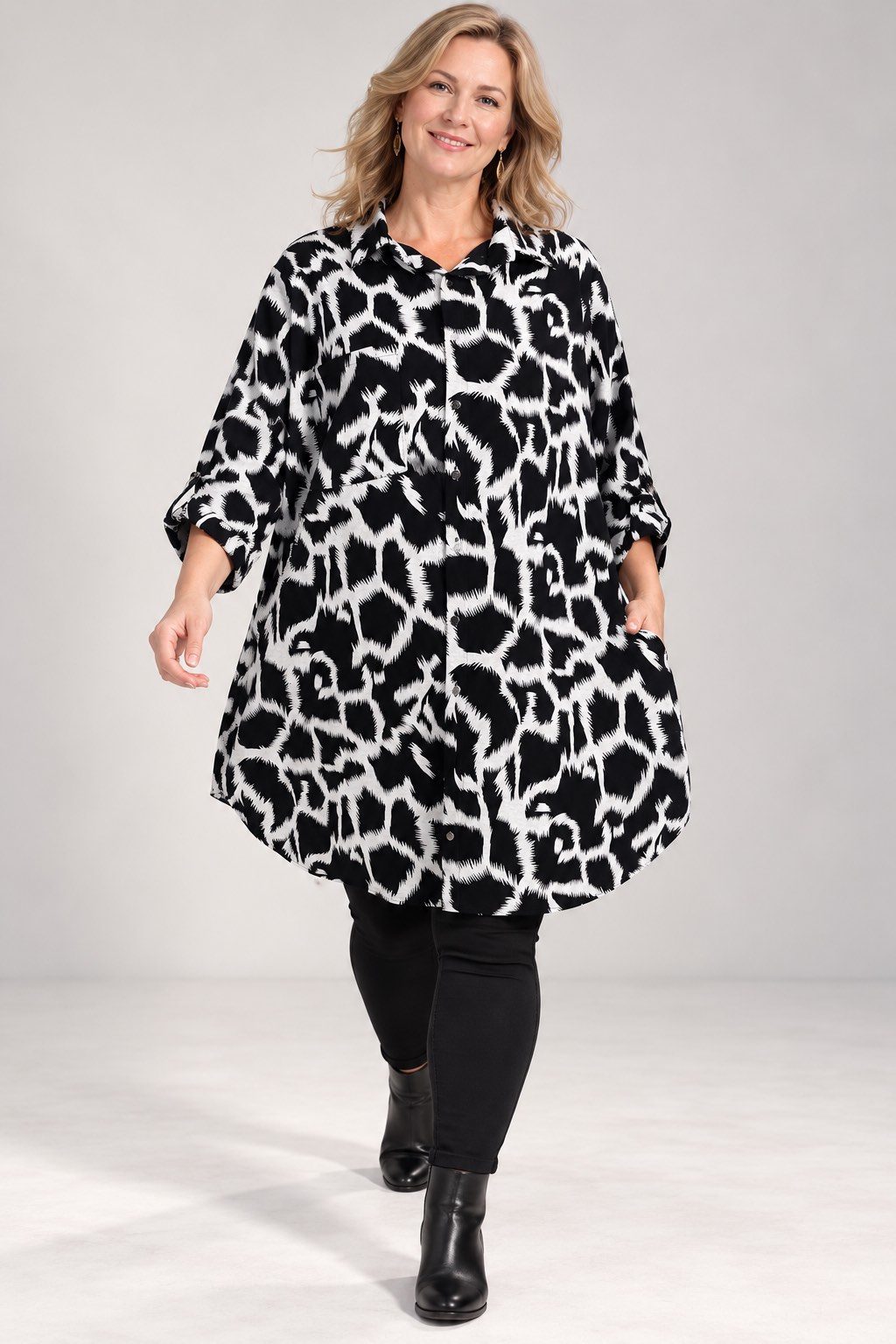 Tuniki Damskie Polskie_ size standard_ paczka 4szt 1 kolor 1173981