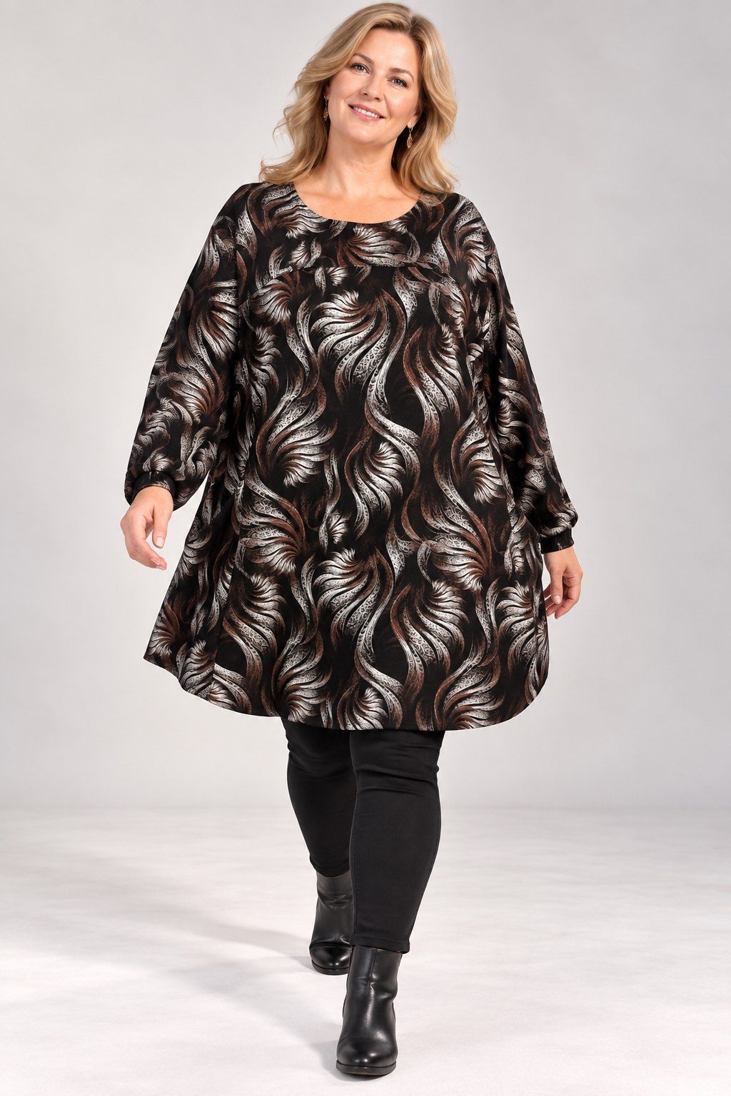 Tuniki Damskie Polskie_ size standard_ paczka 4szt 1 kolor 1173983