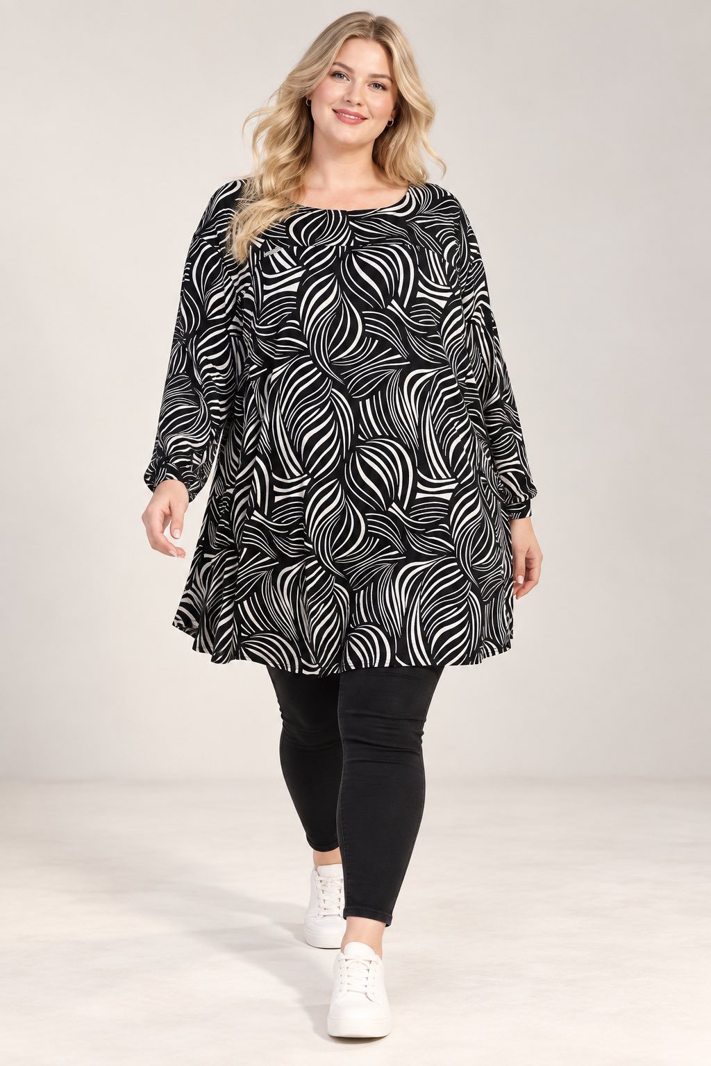 Tuniki Damskie Polskie_ size standard_ paczka 4szt 1 kolor 1173986