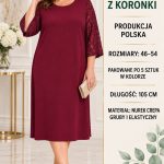 Sukienki Damskie Polskie_ size 46-54_ paczka 5szt 1 kolor 1430569