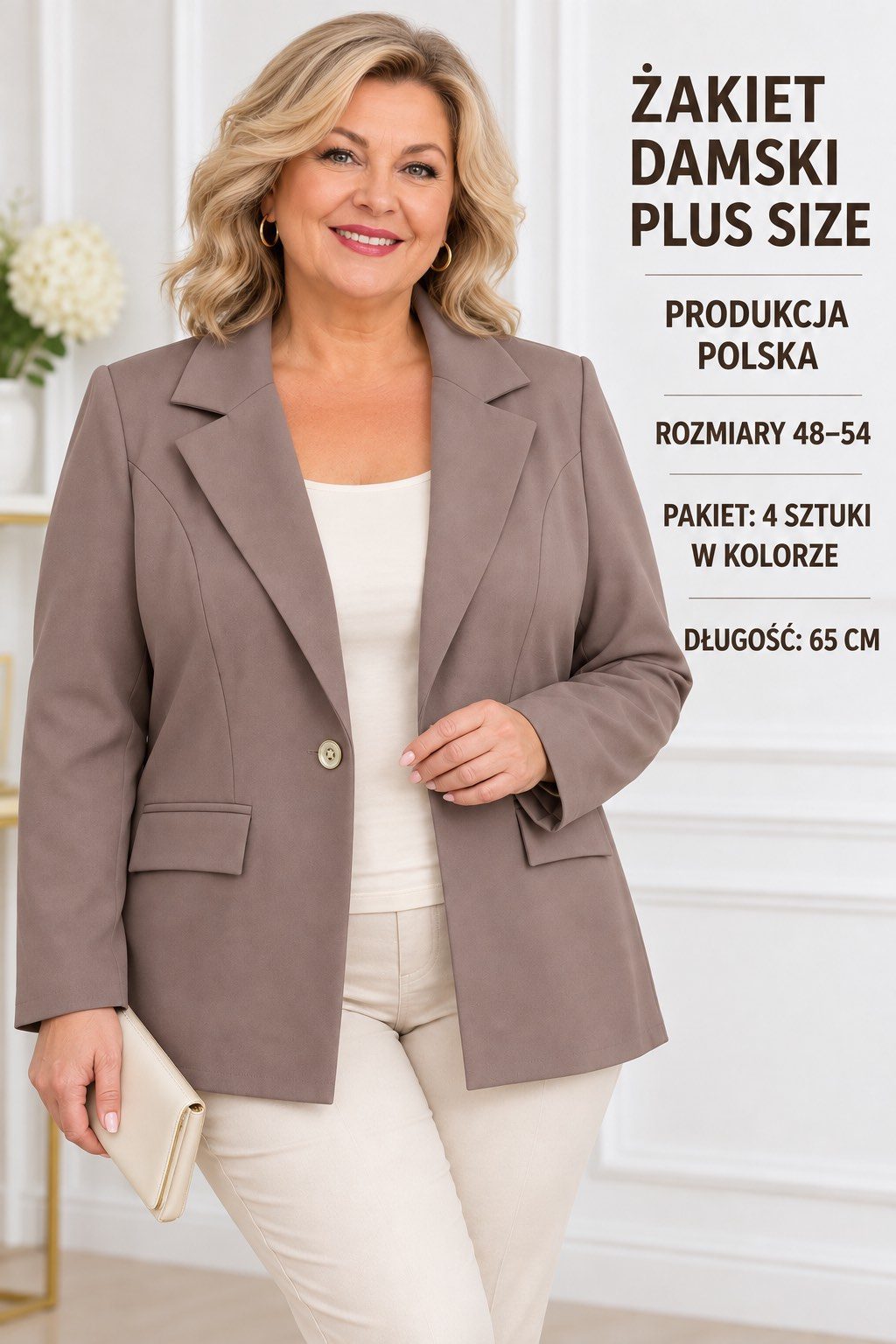 Marynarki Damskie Polskie_ size 48-54_ paczka 4szt 1 kolor 1430571