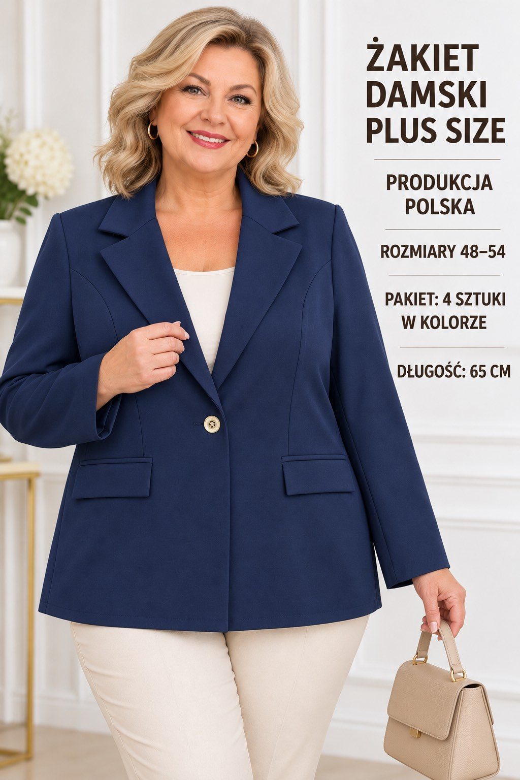 Marynarki Damskie Polskie_ size 48-54_ paczka 4szt 1 kolor 1430575
