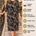Sukienki Damskie Polskie_ size 46-54_paczka 5szt 1 kolor 1430593