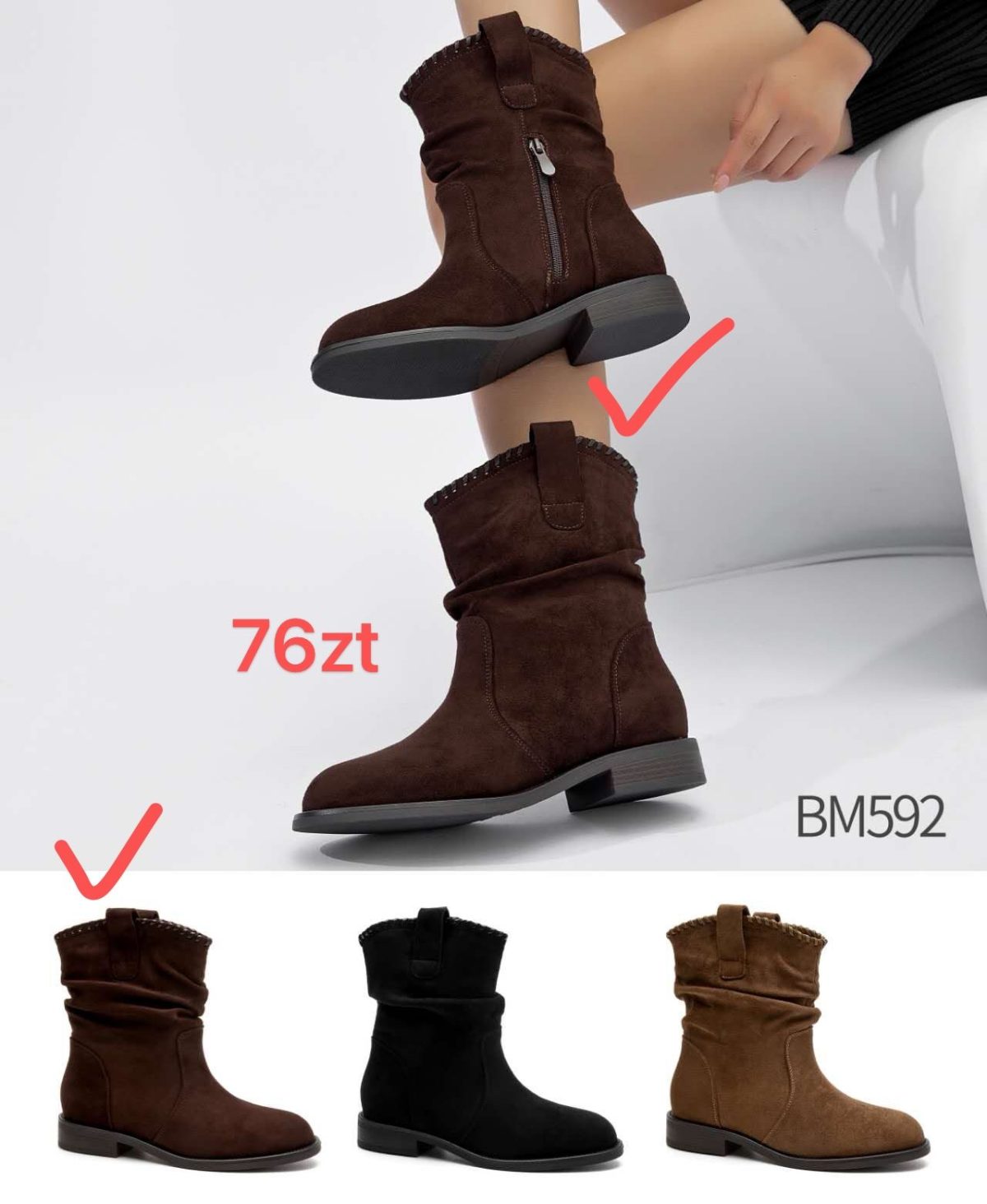 Buty Botki DAMSKIE (36-41_ 12par) 4945013