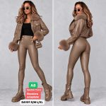 Spodnie skórzane  Damskie  _ size s-xl _ paczka 12szt_ 1kolor 4945356