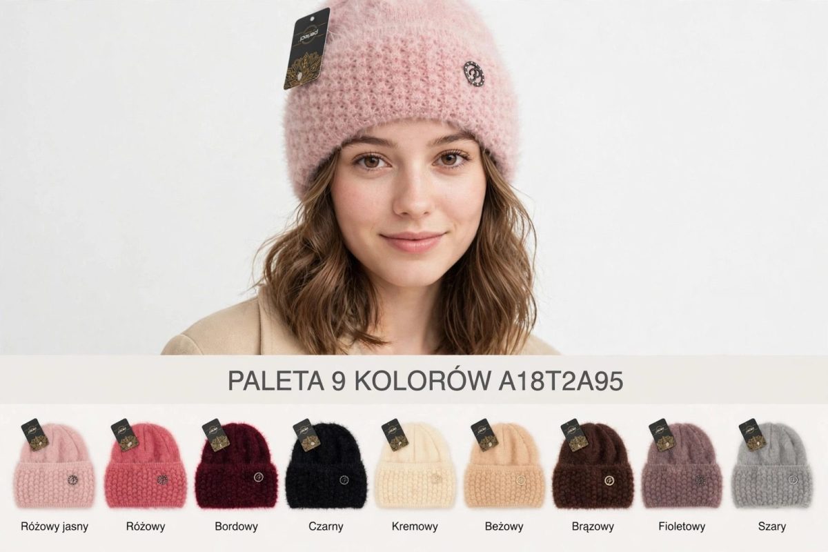 Czapki Damskie _ paczka 12szt _mix kolor 4945742