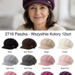 Czapki Damskie _ paczka 12szt _mix kolor 4945749