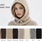 Czapki Damskie _ paczka 12parę _mix kolor 4945705