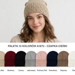 Czapki Damskie _ paczka 12szt _mix kolor 4945720