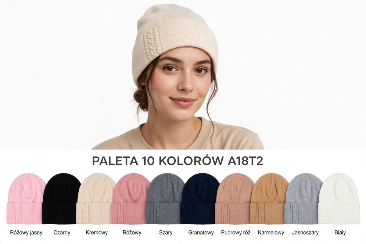 Czapki Damskie _ paczka 12szt _mix kolor 4945721