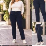 Spodnie Damskie _size 3-8xl_ paczka 12szt_ mix kolor 4799218